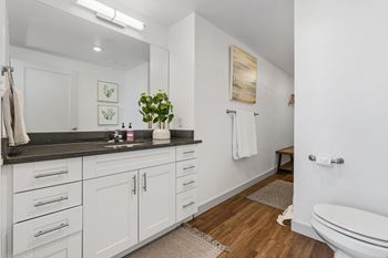Spacious bathroom interior